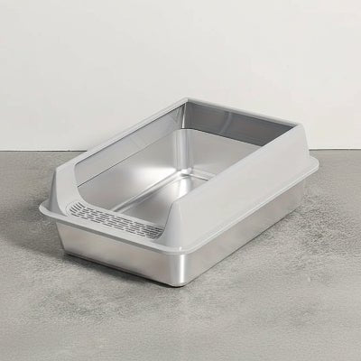 bac a litiere chats gris