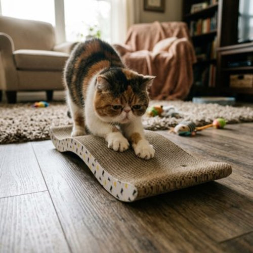 chaton griffe griffoir pour chat en carton ondulé