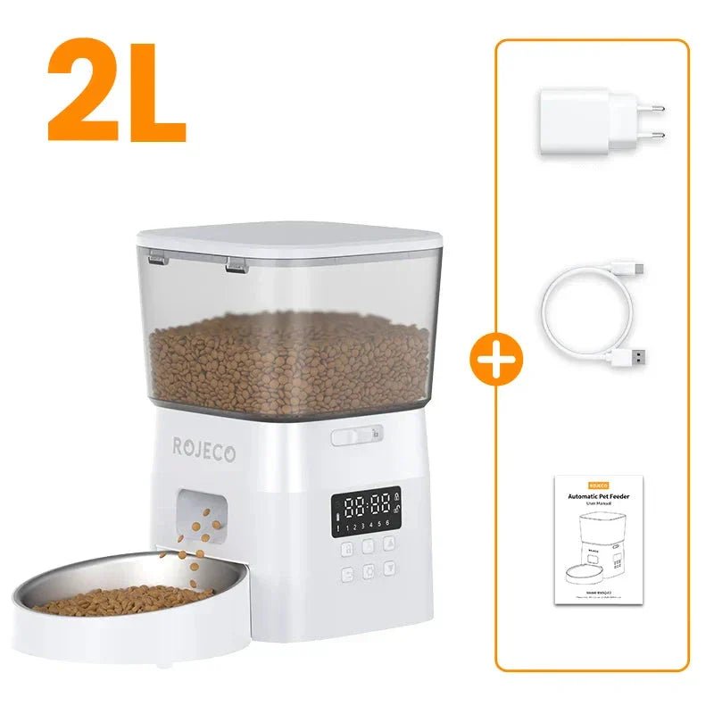 Distributeur Croquettes - AutomaticCatFeeder™ - Blanc - L'Univers Du Chat