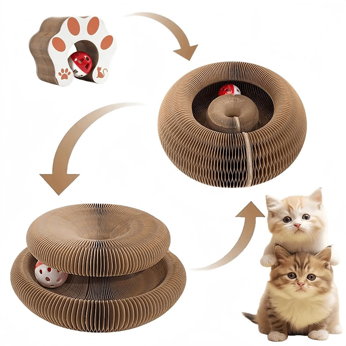 forme différente du griffoir rond pour chat