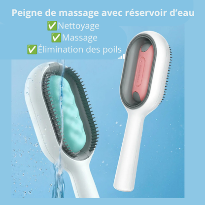 massage avec la brosse chat poil long professionnel 
