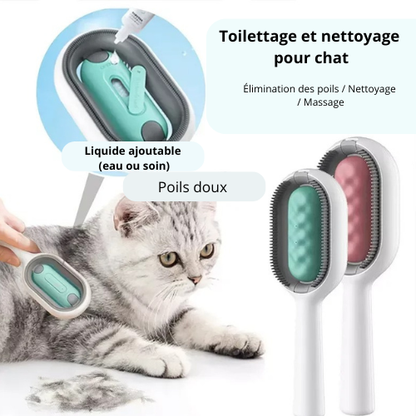 toilettage avec brosse chat poil long professionnel 