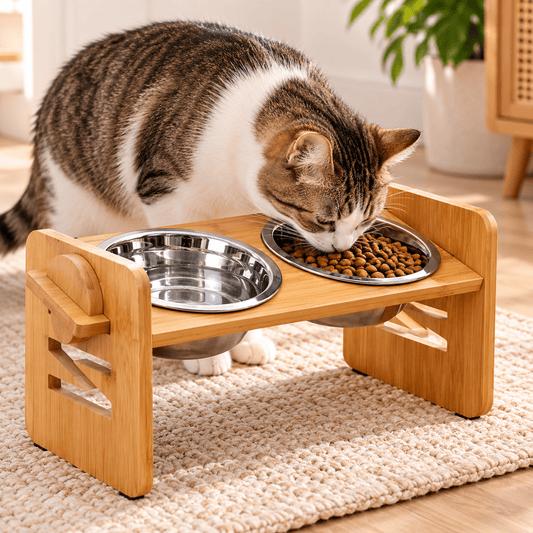 gamelle chat reglable en hauteur reglable