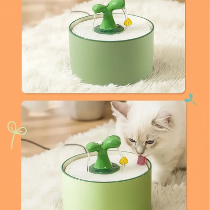 mouvement de l'eau de la fontaine a eau pour chat ceramique