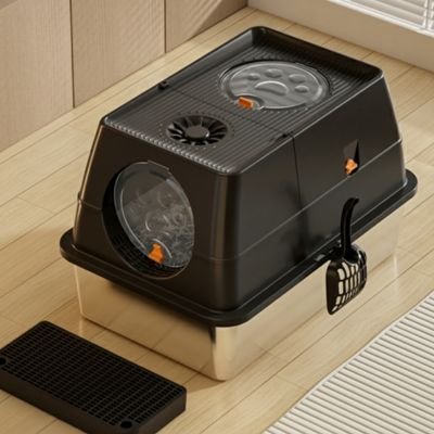 Bac à litière Chat noir