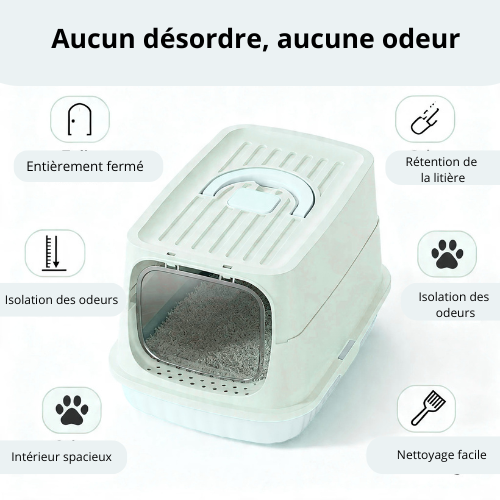 bac a litiere ferme avec aucun odeur