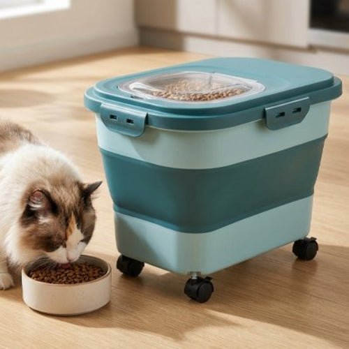 Boite à croquettes Chat verte