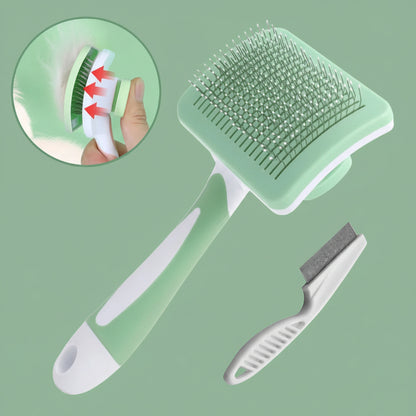bouton de la brosse chat poils longs