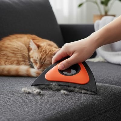 brosse anti poils sur canapé