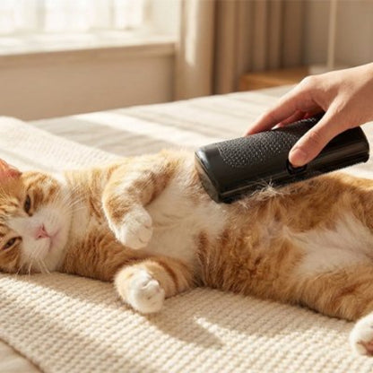 brosse poil chat appliquer sur chat allongé
