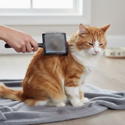 brosse pour chat à poil long Noir