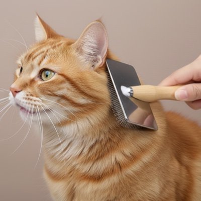 brosse pour chat poil long pour un chat