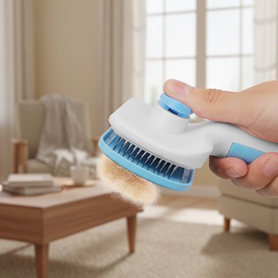  Brosse pour chat pour un nettoyage facile avec le système one click