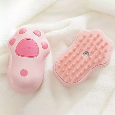 Brosse pour chat rose avec fonction vapeur