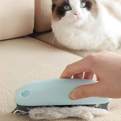 brosse pour enlever poils de chat turquoise