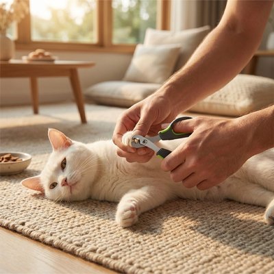 les griffes sont coupé avec coupe griffes pour chats 