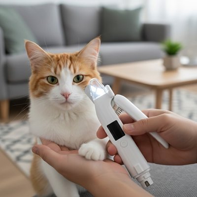 chat attentif pendant coupe ongle pour chat