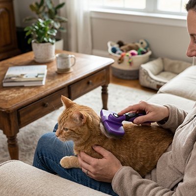 chat brosser avec brosse chat poil long