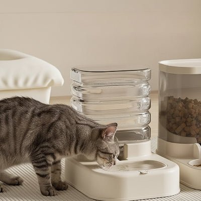 chat buvant l'eau propre dans une fontaine eau pour chat 