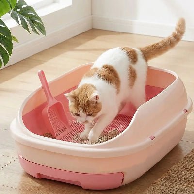 chat creusant dans le bac a litiere chat 