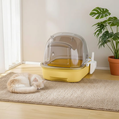chat dormant a cote du bac a litiere a chat