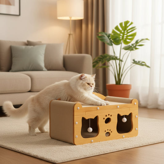 chat griffant le griffoir chat carton