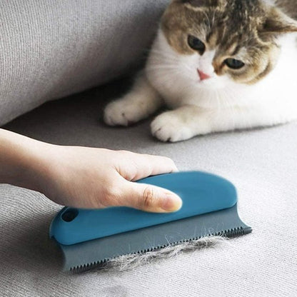 chat observe brosse pour enlever poils de chat 