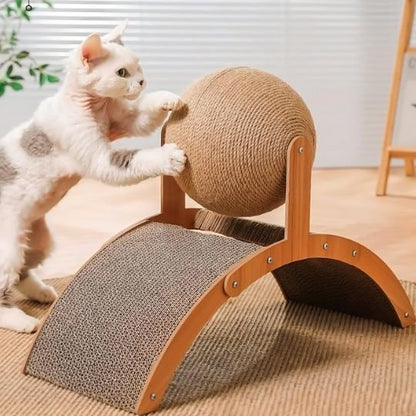 chat tourne boule griffoir pour chat design