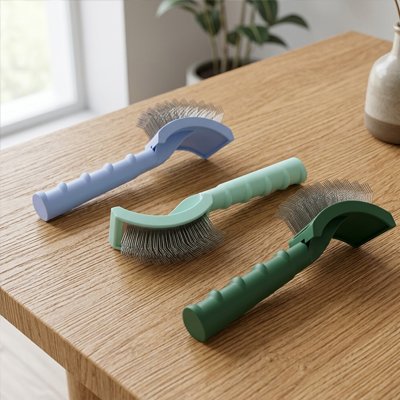 coloris brosse chat poil long 