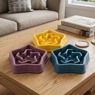 coloris différente gamelle anti-glouton chat
