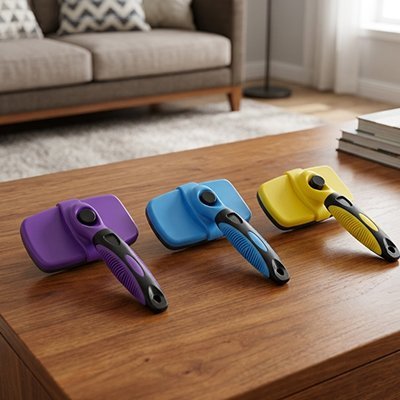 coloris vifs brosse chat poil long