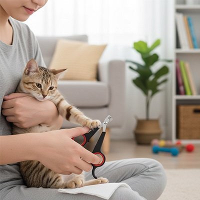 Coupe griffe Chat utilisé sur la patte du chat
