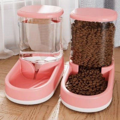 distributeur croquette chat rose eau croquette