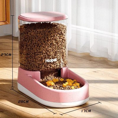 distributeur croquette chat rose