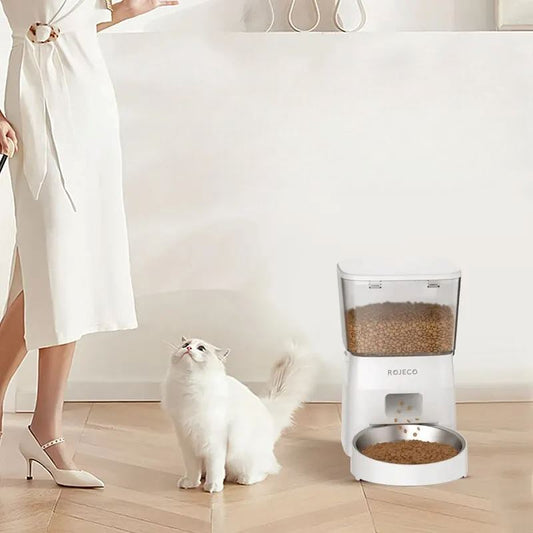 Distributeur Croquettes - AutomaticCatFeeder™ - Blanc - L'Univers Du Chat