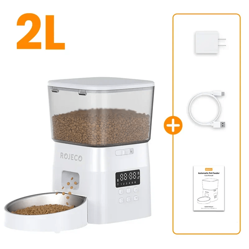 Distributeur Croquettes - AutomaticCatFeeder™ - Blanc - L'Univers Du Chat