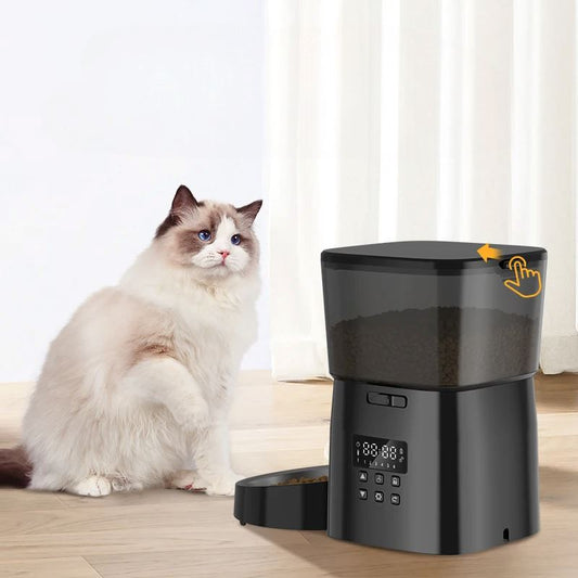 Distributeur Croquettes - AutomaticCatFeeder™ - Noir - L'Univers Du Chat