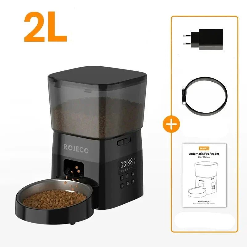 Distributeur Croquettes - AutomaticCatFeeder™ - Noir - L'Univers Du Chat