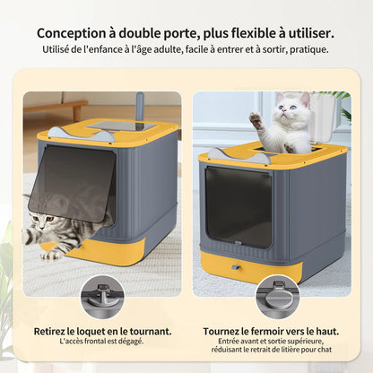 double porte du bac a litiere fermé