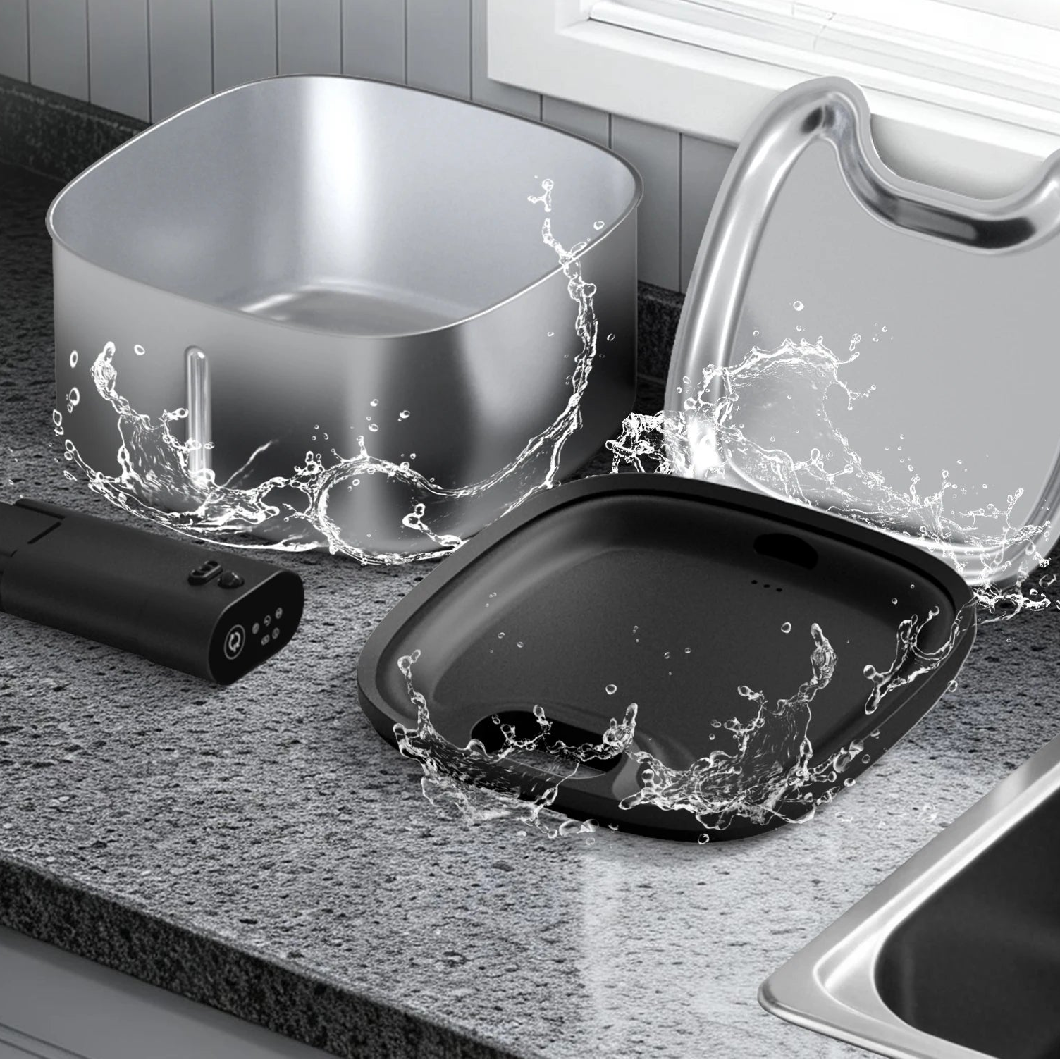  fontaine à eau inox pour chat silencieuse facile a nettoyer 