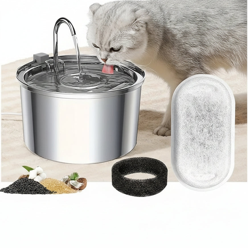 de l'eau propre et frais avec le filtre fontaine a eau chat
