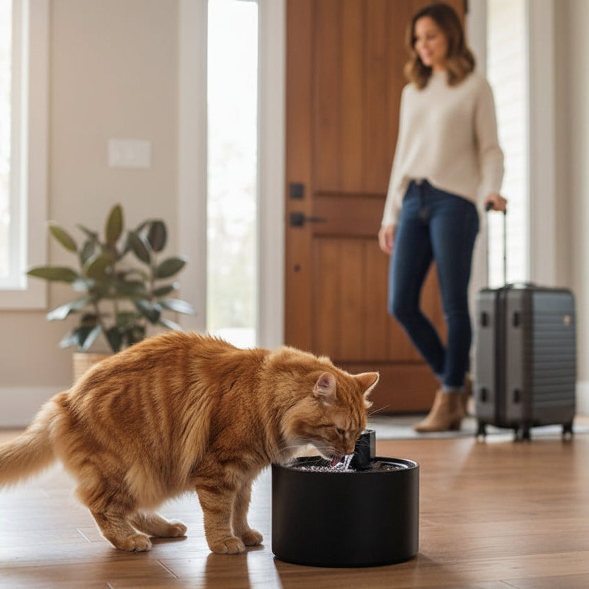  fontaine a eau ceramique chat autonomie 