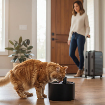  fontaine a eau ceramique chat autonomie 