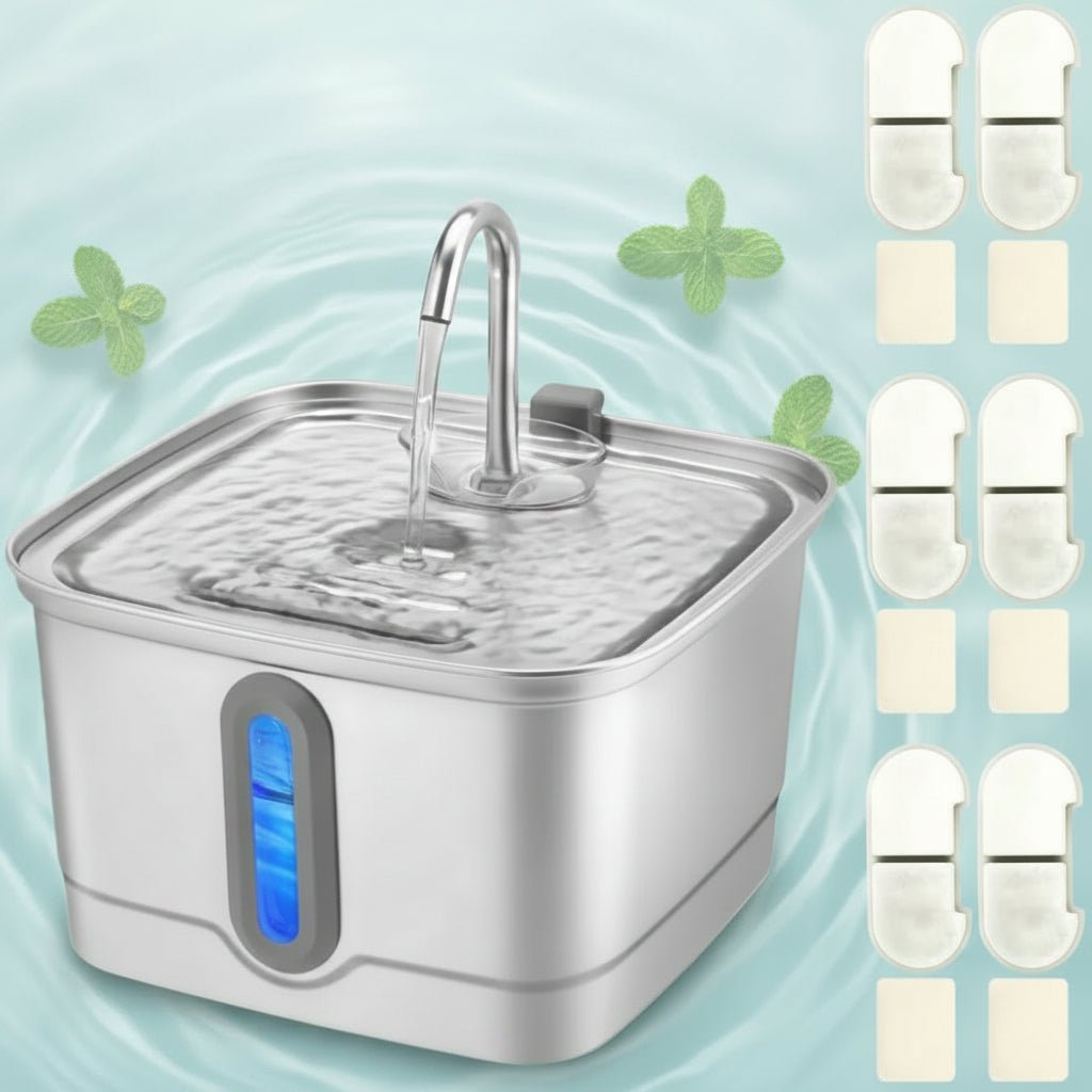 fontaine a eau inox chat plus six filtres