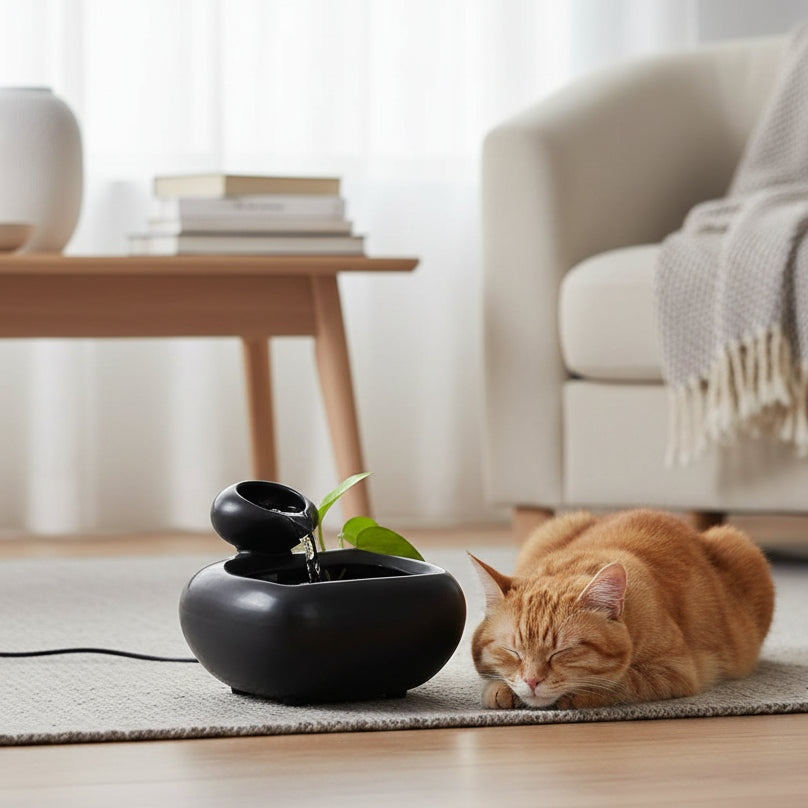 fontaine à eau pour chat céramique sans filtre silencieux