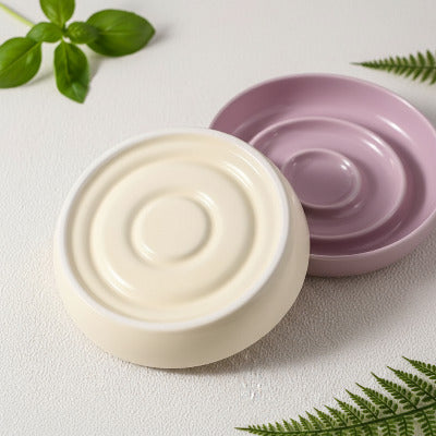 Gamelle anti glouton chat rose et beige