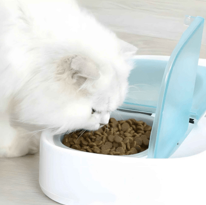 gamelle automatique chat utiliser par un chat