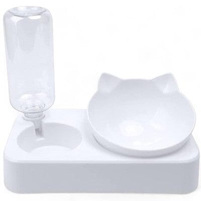 Gamelle Chat - DuoPetBowl™ - Blanc - L'Univers Du Chat