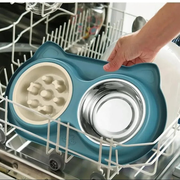 gamelle pour chat anti glouton va à lave-vaisselle