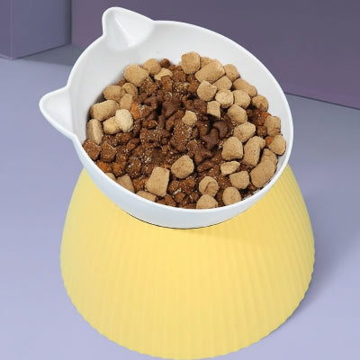 gamelle surélevée chat jaune